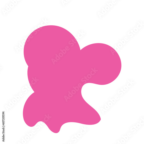 Pink abstract shape vector 