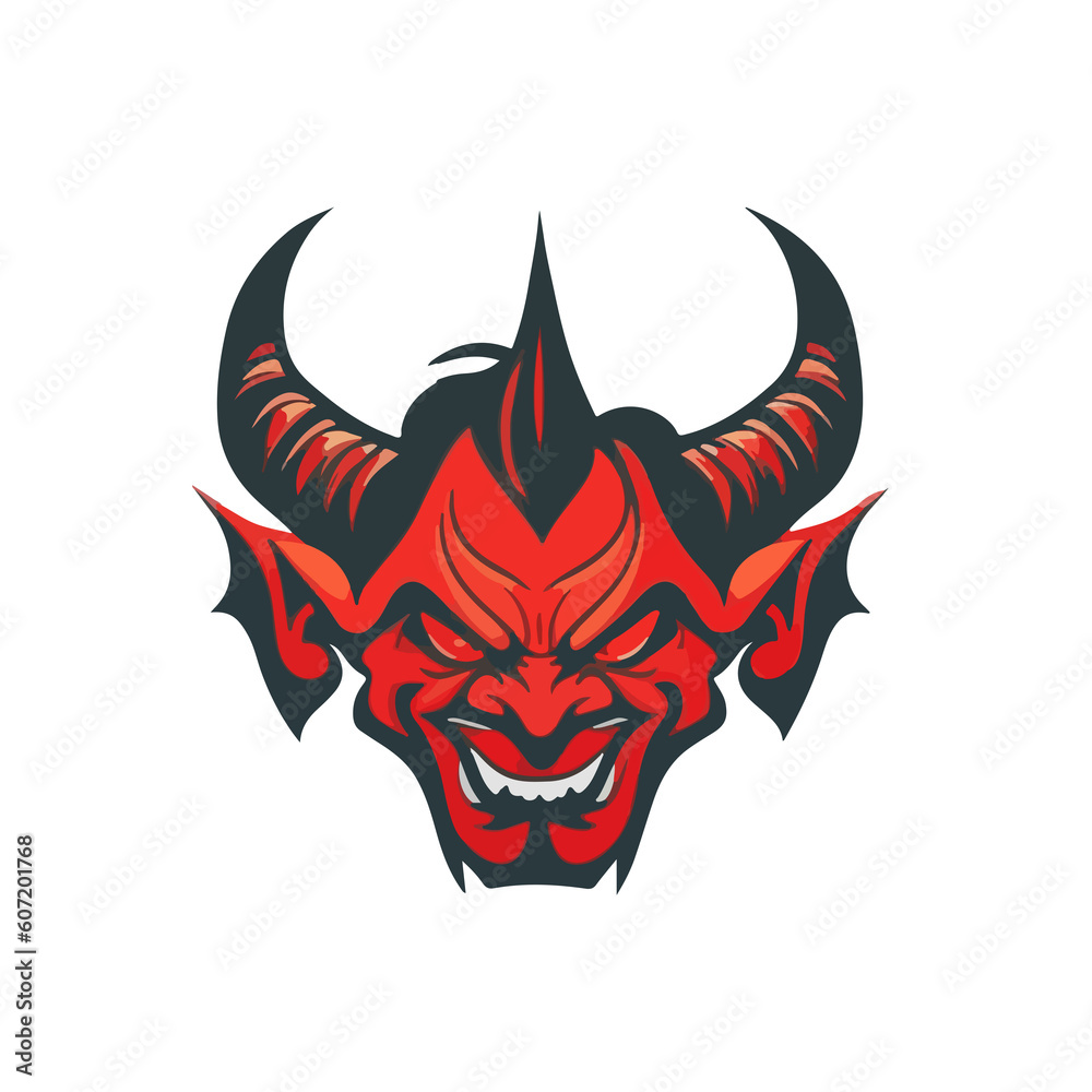 Demon devil icon illustration