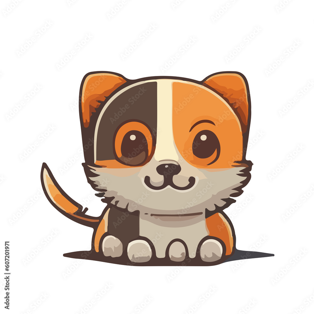 Obraz premium Cute and adorable dog puppy icon illustration