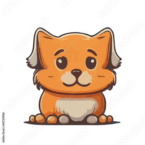 Kawaii Puppy dog mascot icon Illustration