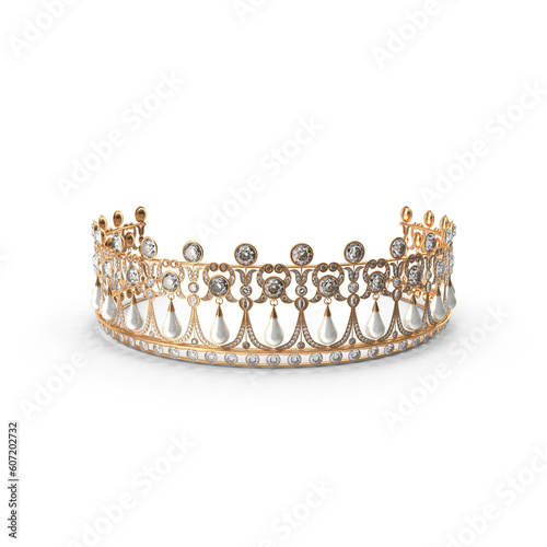 Gold crown tiara