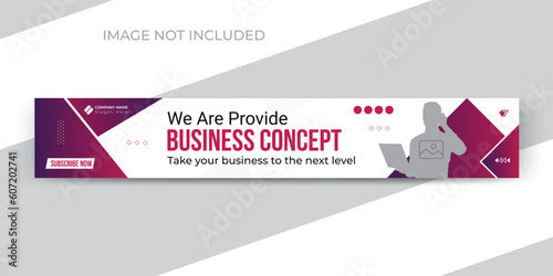 Corporate business and digital marketing company youtube cover banner ads promotion template