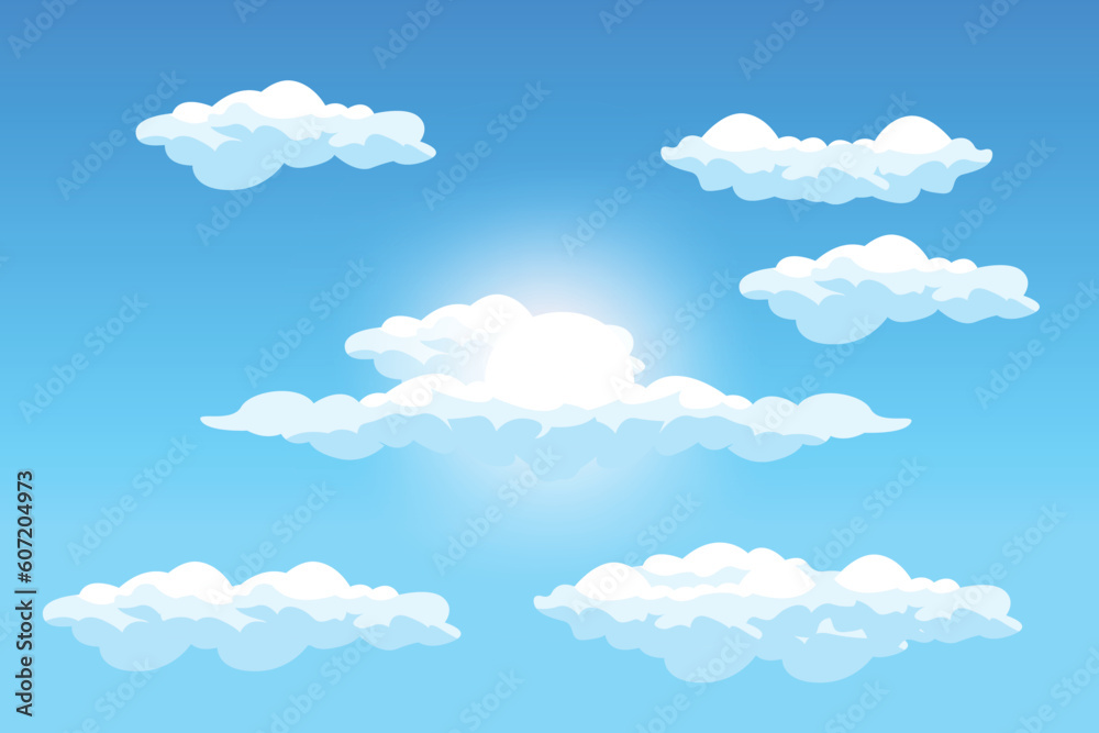 Cloud Background Design, Sky Landscape Illustration, Decoration Vector, Banners And Posters Cloud Background Design, Sky Landscape Illustration, Decoration Vector, Banners And Posters