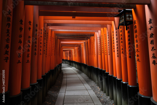 Captivating picture of Japan s Kyoto s Fushimi Inari Shrine  generative AI