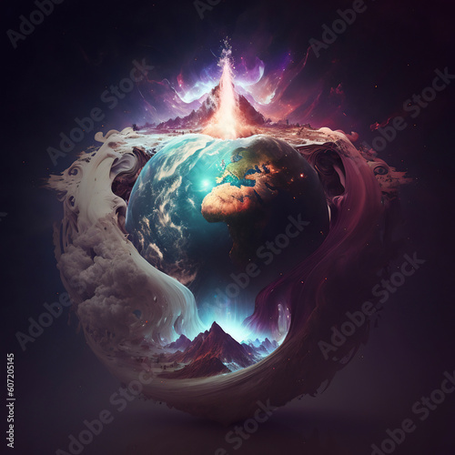 Erschaffung der Welt, der Erde, des Universums
