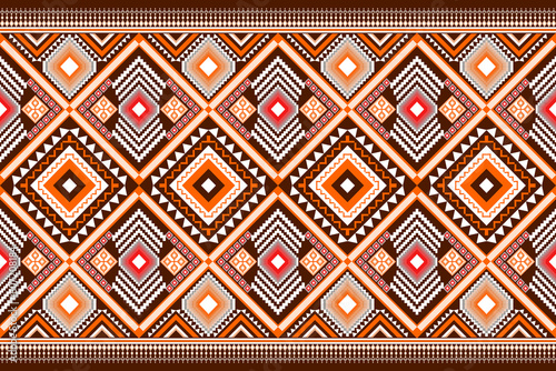 Geometric ethnic pattern embroidery design for walls, garments, and backgrounds.
