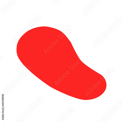 Red blob shape