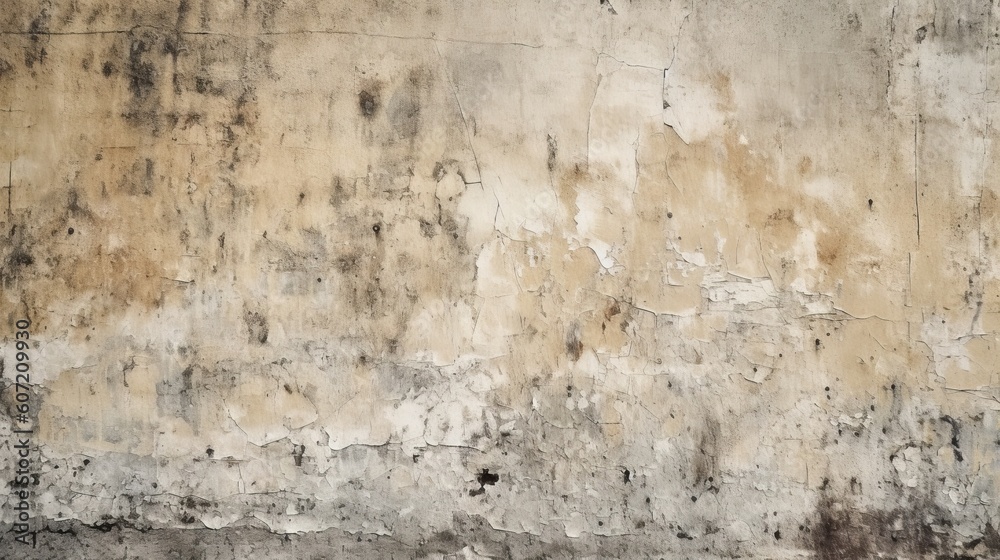 A grungy and textured wall covered in dirt and grime. Generative AI