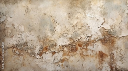 A dirty wall with grime and stains. Generative AI photo
