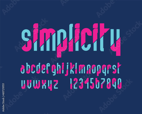 simplicity designer font set in vector format