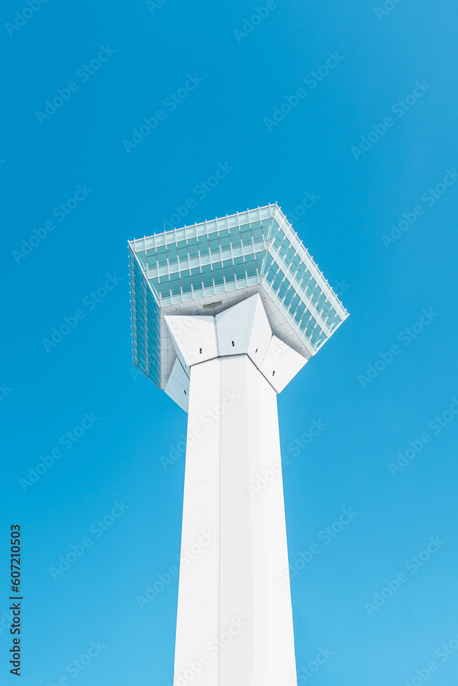 Goryokaku Tower with blue sky in winter season. landmark and popular for attractions in Hokkaido, Japan.Travel and Vacation concept Goryokaku Tower with blue sky in winter season. landmark and popular for attractions in Hokkaido, Japan.Travel and Vacation concept
