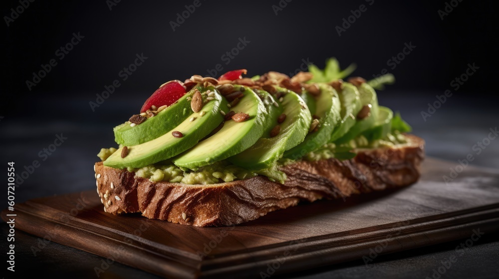 an amazing photo of delicious food avocado sandwich - food photography - made with Generative AI tools an amazing photo of delicious food avocado sandwich - food photography - made with Generative AI tools