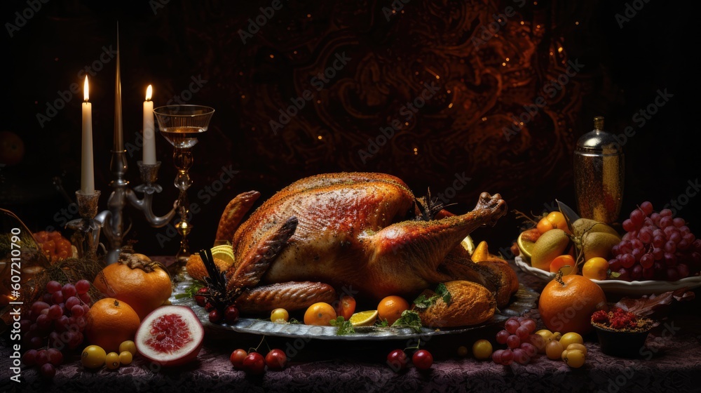 Thanksgiving Turkey - food photography - made with Generative AI tools Thanksgiving Turkey - food photography - made with Generative AI tools
