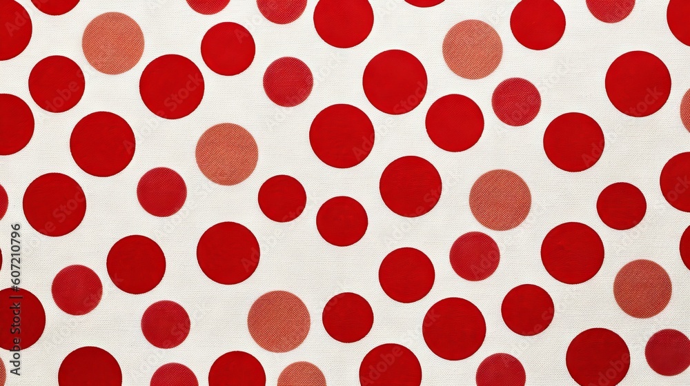 A red and white polka dot texture background. Generative AI A red and white polka dot texture background. Generative AI