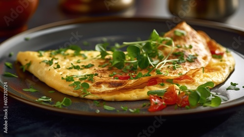 omelette - food photography - made with Generative AI tools