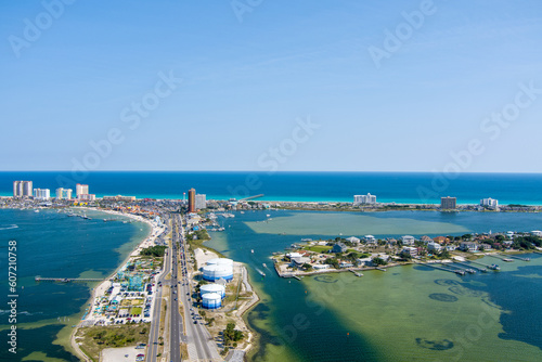 Aerial view of Pensacola Beach on Memorial Day Weekend 2023 photo