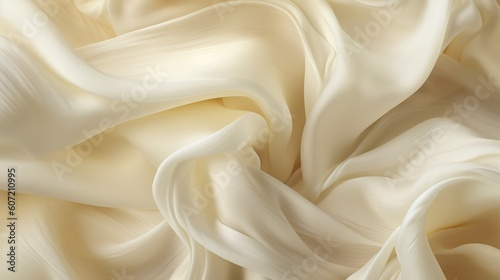 A detailed close-up of a pure white fabric texture. Generative AI