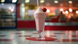 Strawberry Milkshake high end food photography - food photography - made with Generative AI tools