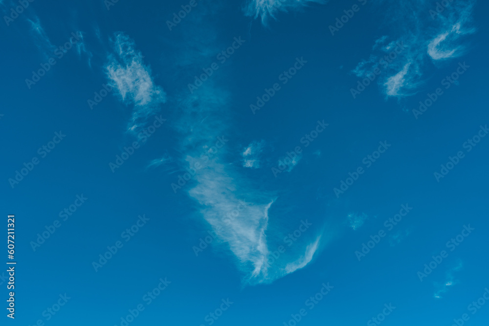 Blue sky and white clouds, Haleakala National Park, Maui, Hawaii. Cirrus cloud Blue sky and white clouds, Haleakala National Park, Maui, Hawaii. Cirrus cloud