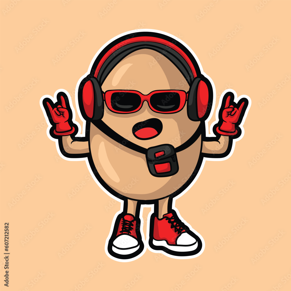 artwork illustration and t shirt design cool egg cute character sticker