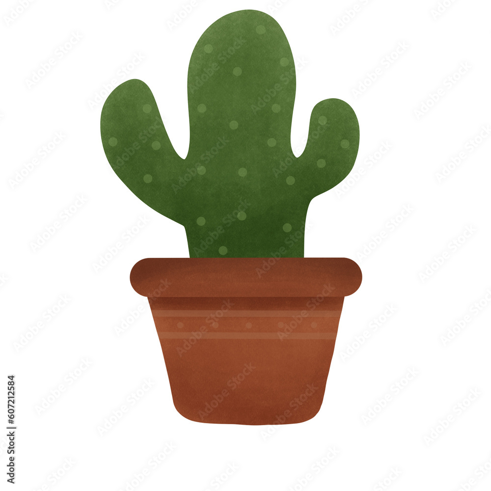 Cactus cute houseplant watercolor Cactus cute houseplant watercolor