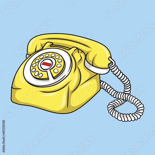 artwork illustration and t shirt design telephone cute character sticker