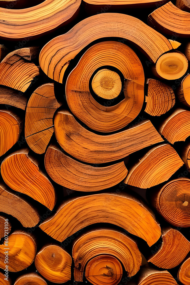 Illustration of wooden background texture