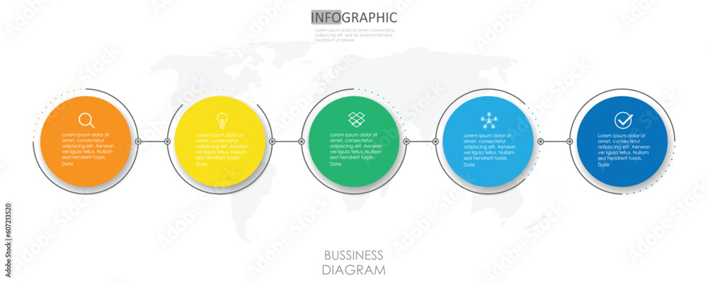 business project circle roadmap timeline diagram Infographic roadmap ...