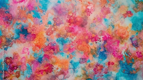 Beautiful colorful watercolor shapes at wallpaper Generative AI