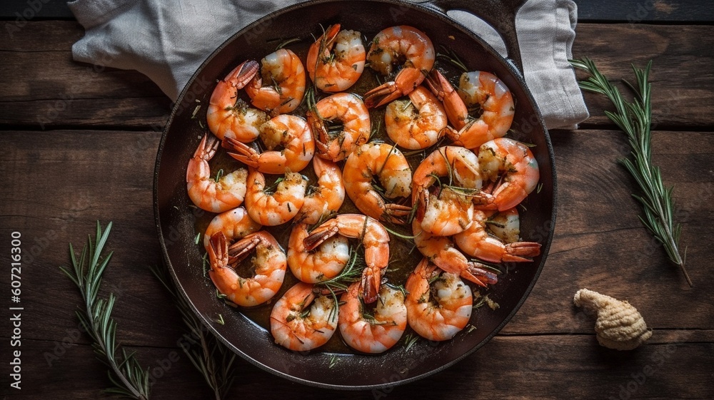 Delicious thai shrimp with cashew nuts Generative AI Delicious thai shrimp with cashew nuts Generative AI
