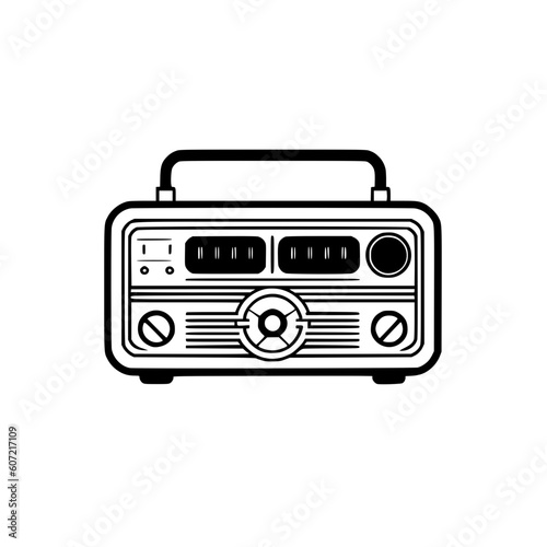 Radio vector illustration isolated on transparent background