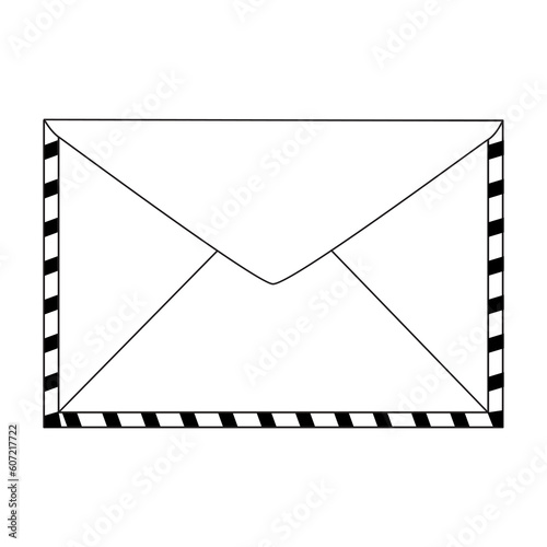 envelope line vector illustration