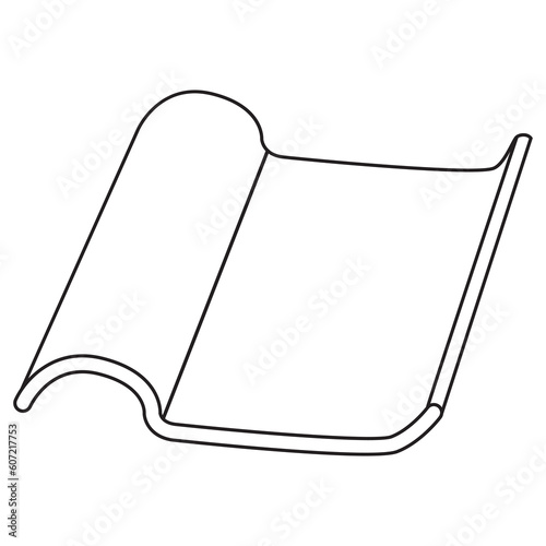 roof tile line vector illustration