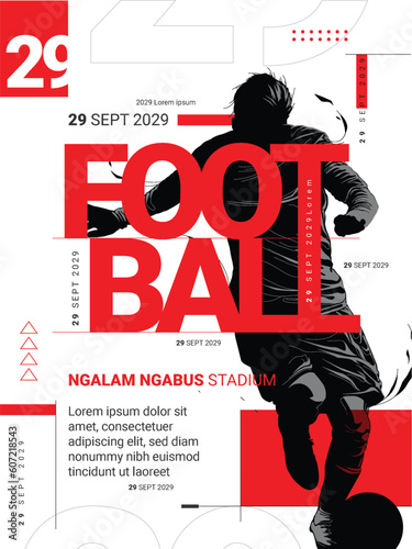 football soccer poster design template