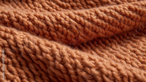 Close up shot of Knitted scarf Generative AI