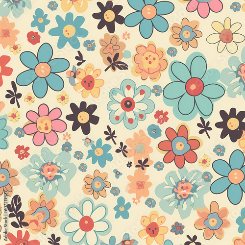 Cute Flower Background Pattern Illustration