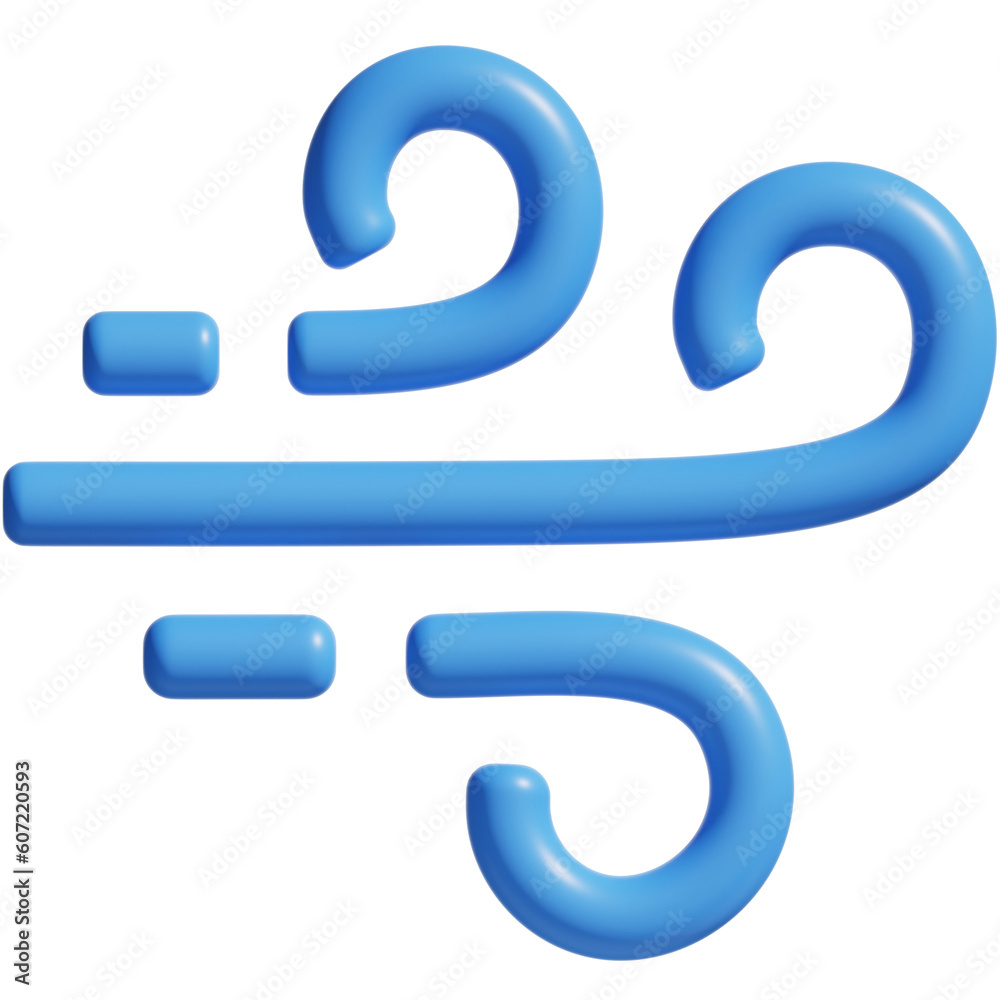Gust of wind 3D Icon Gust of wind 3D Icon