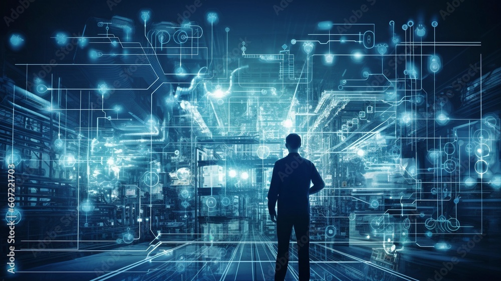Concept of industry and technology. GENERATE AI Concept of industry and technology. GENERATE AI