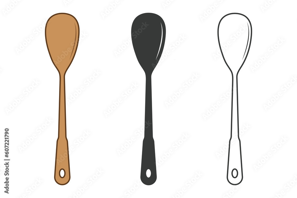Cutlery Spoon Vector, Spoon Vector, Restaurant Equipment, Cutlery Silhouette, Spoon Clip Art, Spoon Silhouette 