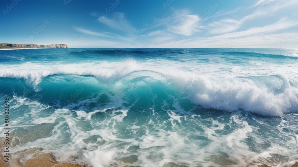 Fototapeta premium Beautiful clean ocean water Generative AI