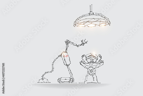 The particles, geometric art, line and dot of the operating room.
abstract vector illustration. the graphic design concept of medical.
- line stroke weight editable
