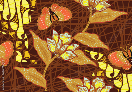 Batik Indonesian: is a technique of wax-resist dyeing applied to whole cloth, or cloth made using this technique originated from Indonesia.