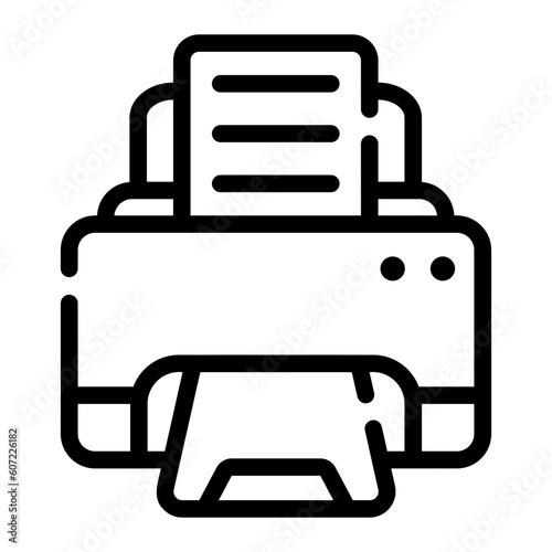 printing machine Line Icon