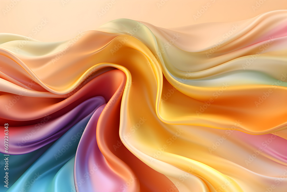 Obraz premium Close-up texture of natural beige fabric or cloth in colorful color. Fabric texture of natural cotton or linen textile material. canvas background. Generative AI illustration