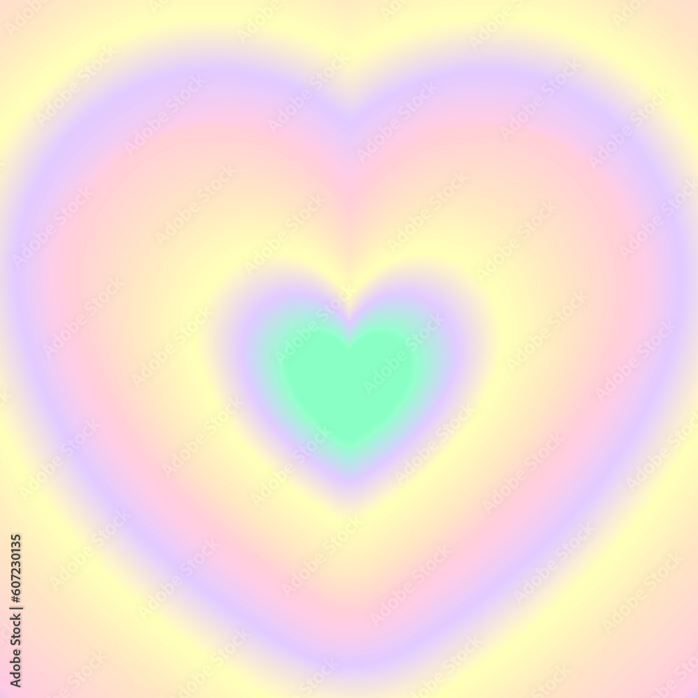 Groovy heart background. Y2k retro psychedelic abstract design. Rainbow gradient poster. Vector girly illustration Groovy heart background. Y2k retro psychedelic abstract design. Rainbow gradient poster. Vector girly illustration