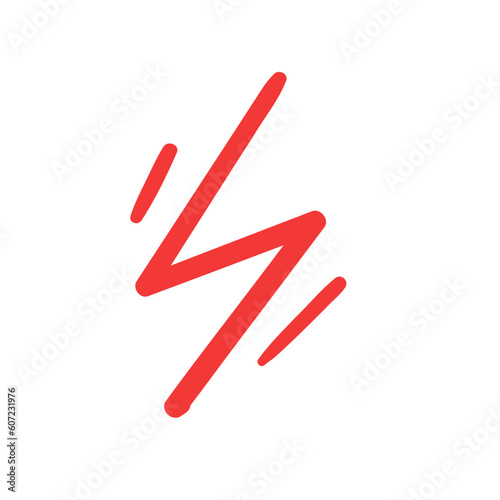 hand drawn doodle elements lightning symbol for decorating cute cards