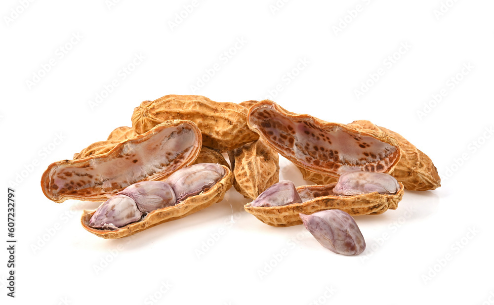 boiled peanuts isolated white background boiled peanuts isolated white background