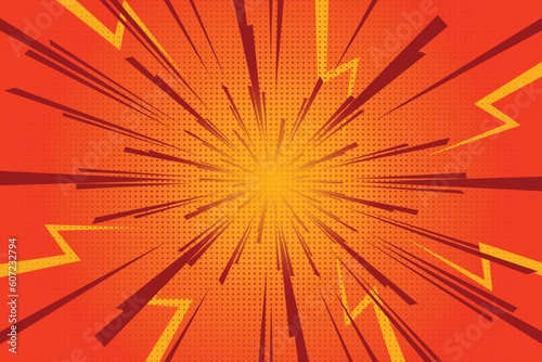 Vintage pop art comic book background Banner vector illustration