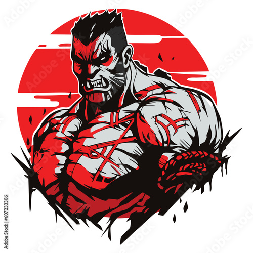 Warrior symbol print for tshirt