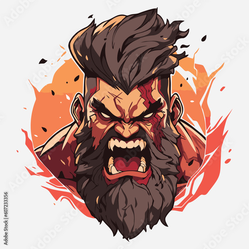 Bold warrior artwork for tshirt